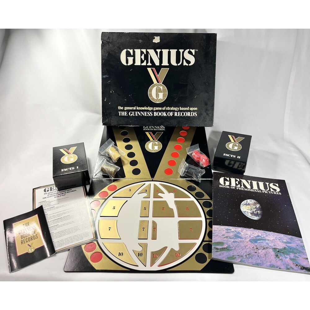 1988 Vintage Genius Guinness Game or Records  Board Game Complete